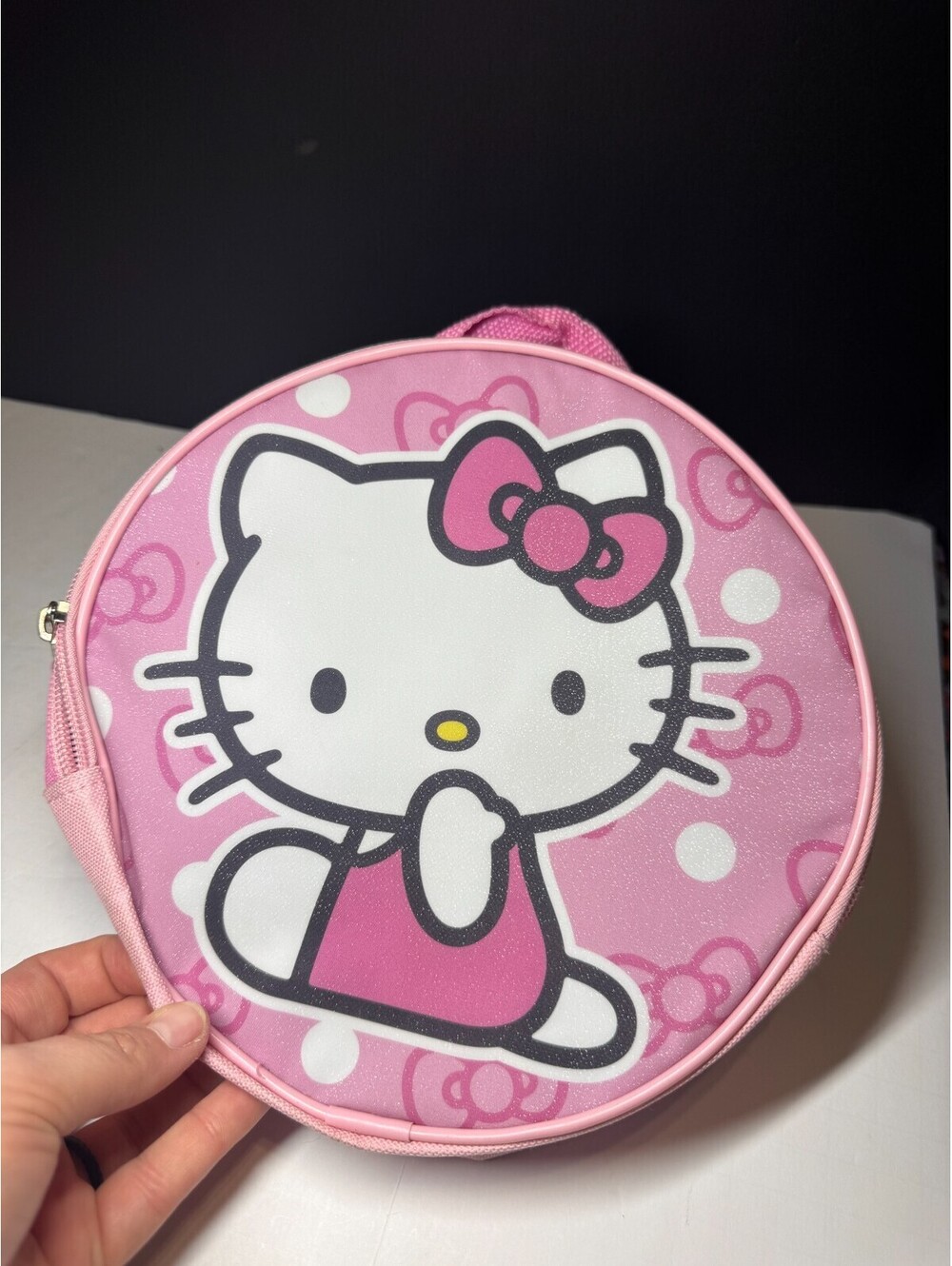 Sanrio Hello Kitty Pink Round Insulated Lunch Bag Graphic Thermal Tote